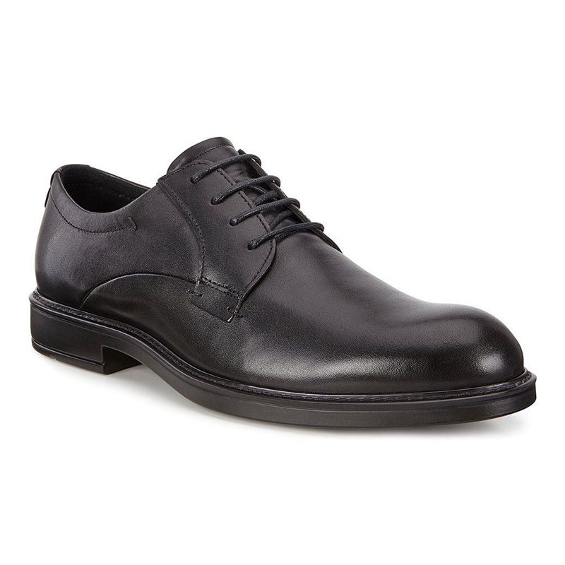 Men Business Ecco Vitrus Iii - Derby Black - India YLQZEN843